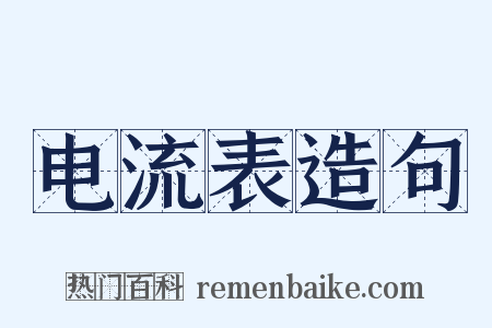 电流表造句是什么意思的图片